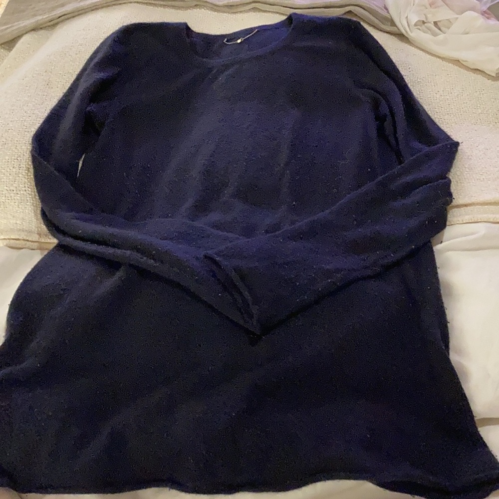 The Row navy tunic sweater - Picture 2 of 7